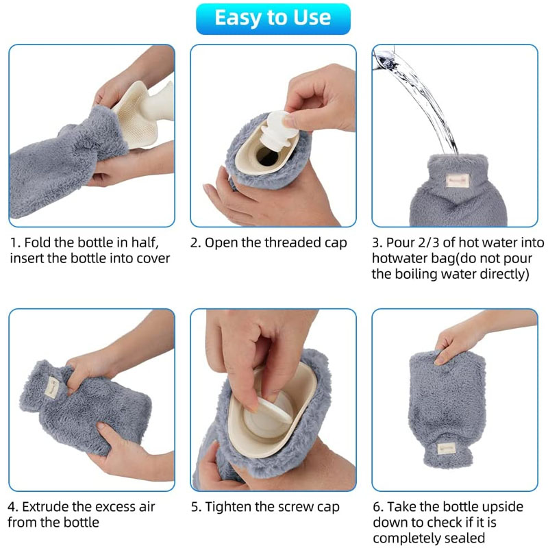 Hot Water Bottle With Soft Cover - Image 2