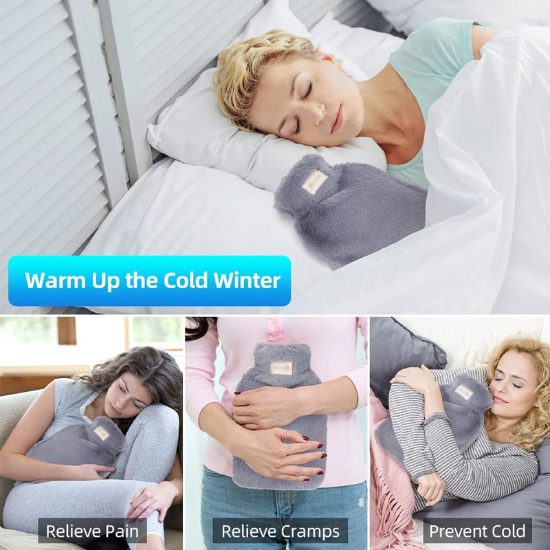 Hot Water Bottle With Soft Cover - Image 4
