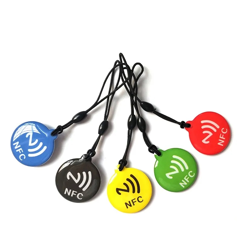 Custom Smart Epoxy NFC Card with Keychain - Image 3