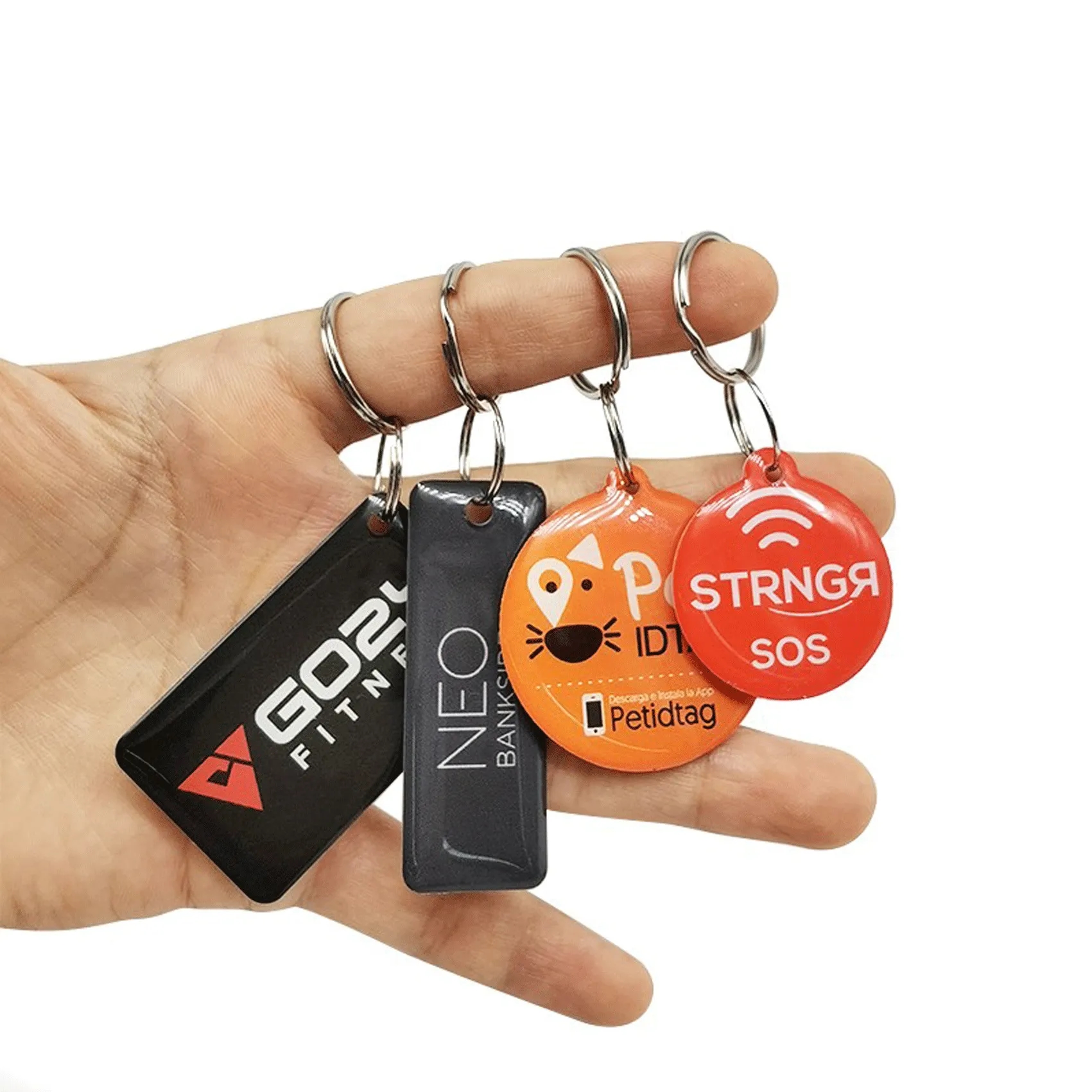 Custom Smart Epoxy NFC Card with Keychain - Image 2
