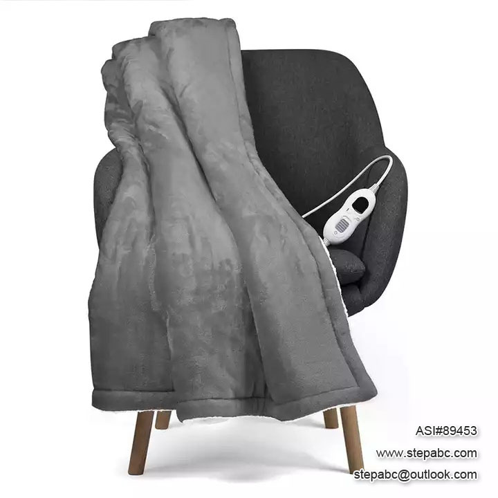Electric Heated Throw Blanket, 50"x60" Flannel over - Image 2