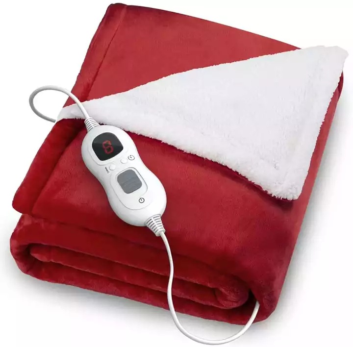 Electric Heated Throw Blanket, 50"x60" Flannel over - Image 5