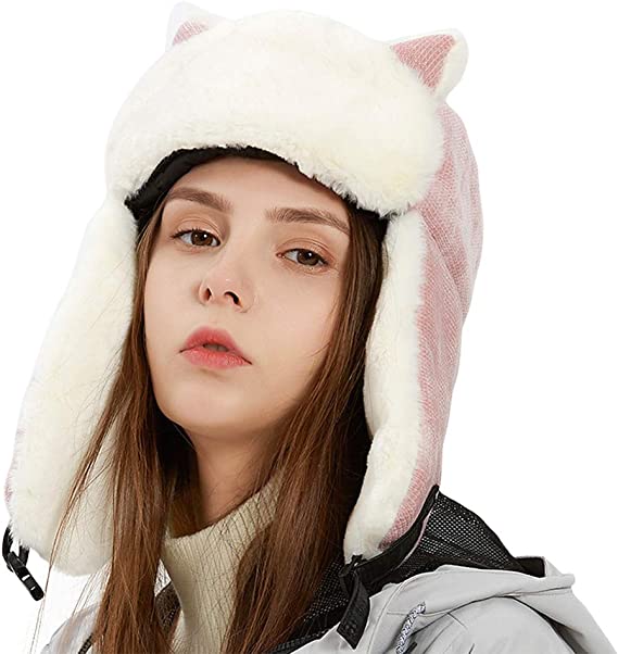 Winter Bomber Hats for Women Lovely Cat Ear - Image 5