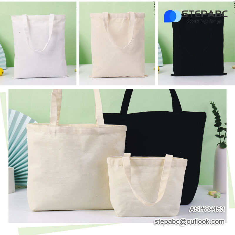 Canvas Side Trim Reusable Tote