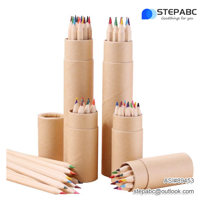 12-Piece Colored Pencil Set in Wood Tube - Image 4