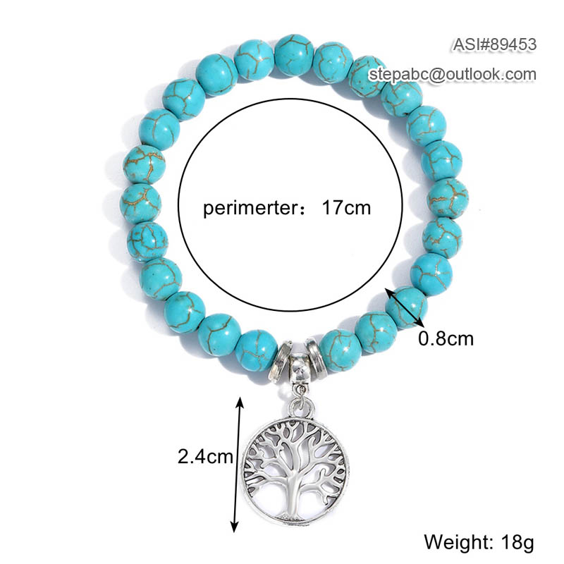 Turquoise Bracelet 8mm - Image 11