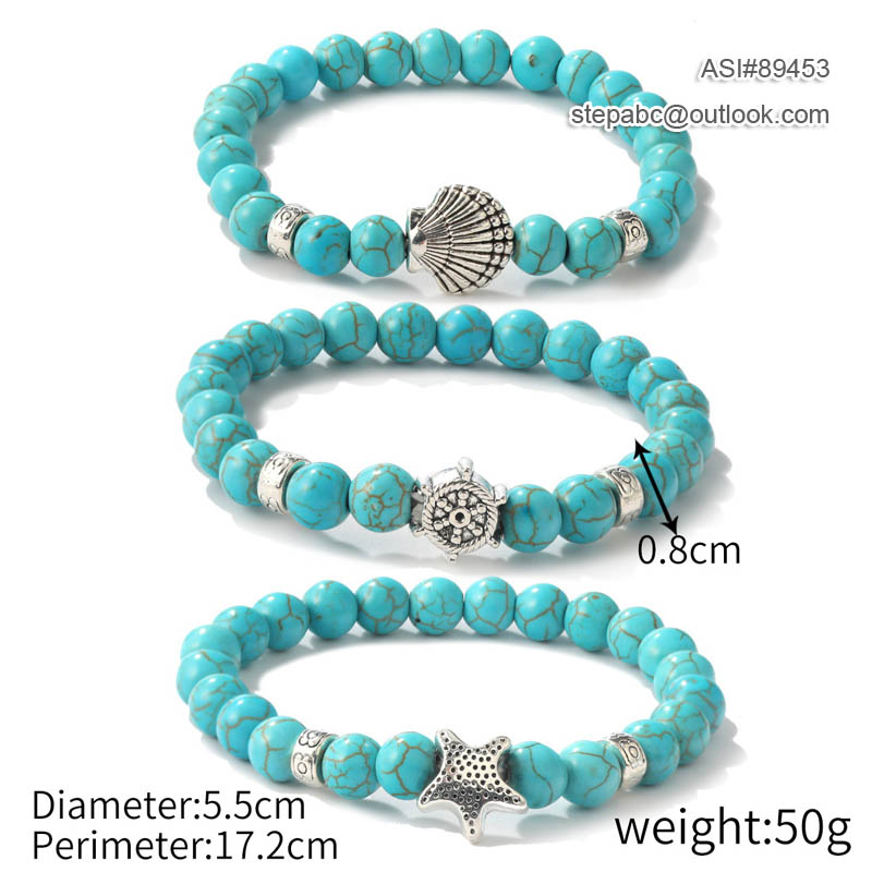 Turquoise Bracelet 8mm - Image 12
