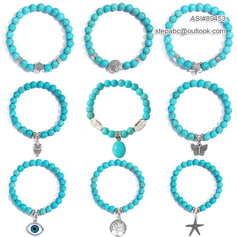 Turquoise Bracelet 8mm - Image 4