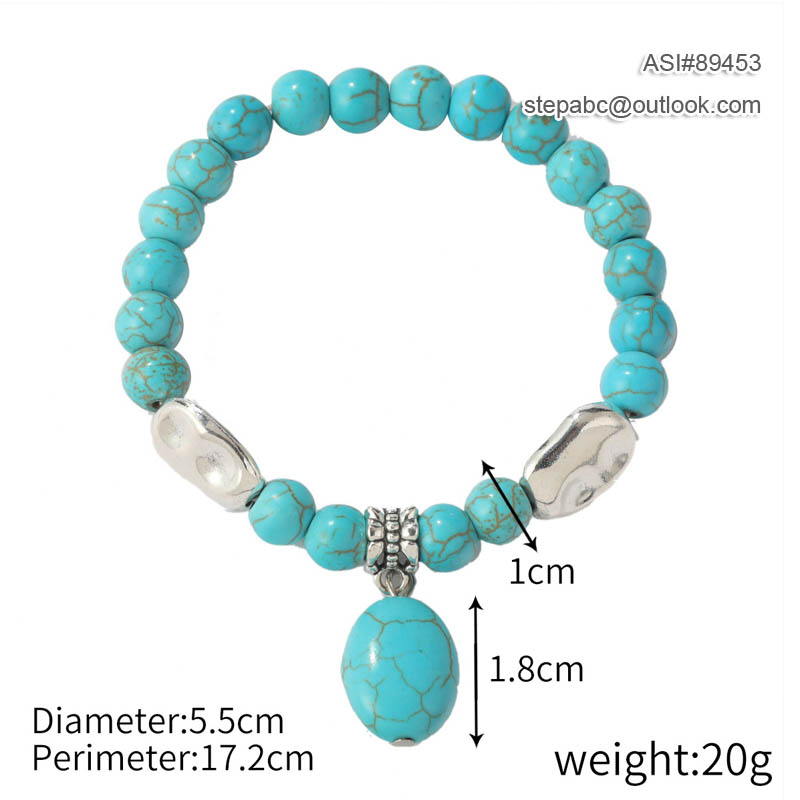 Turquoise Bracelet 8mm - Image 5
