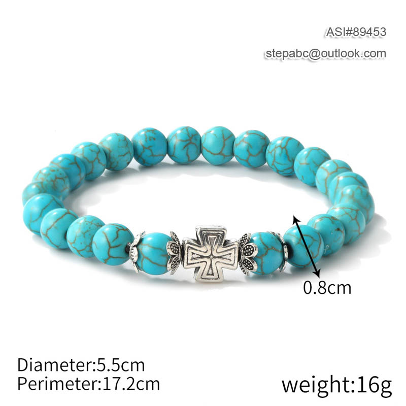 Turquoise Bracelet 8mm - Image 6