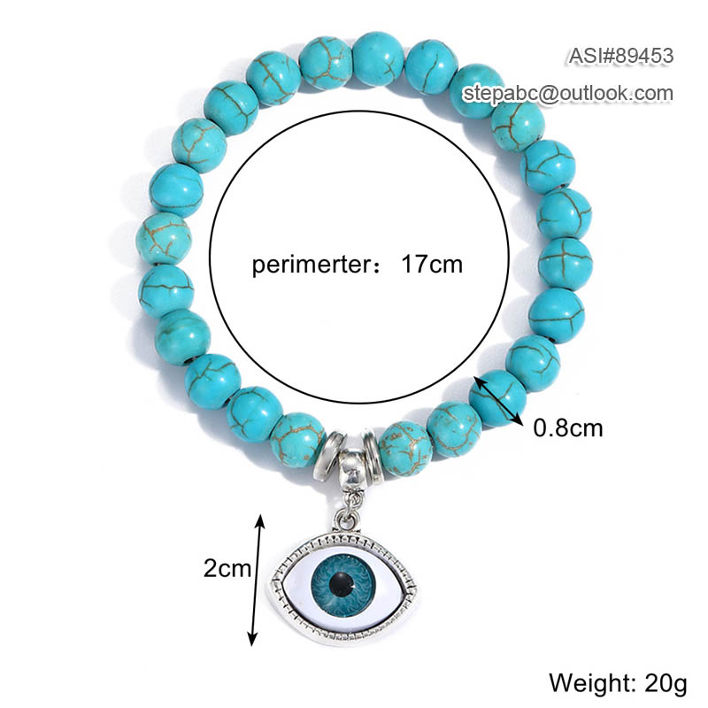 Turquoise Bracelet 8mm - Image 7