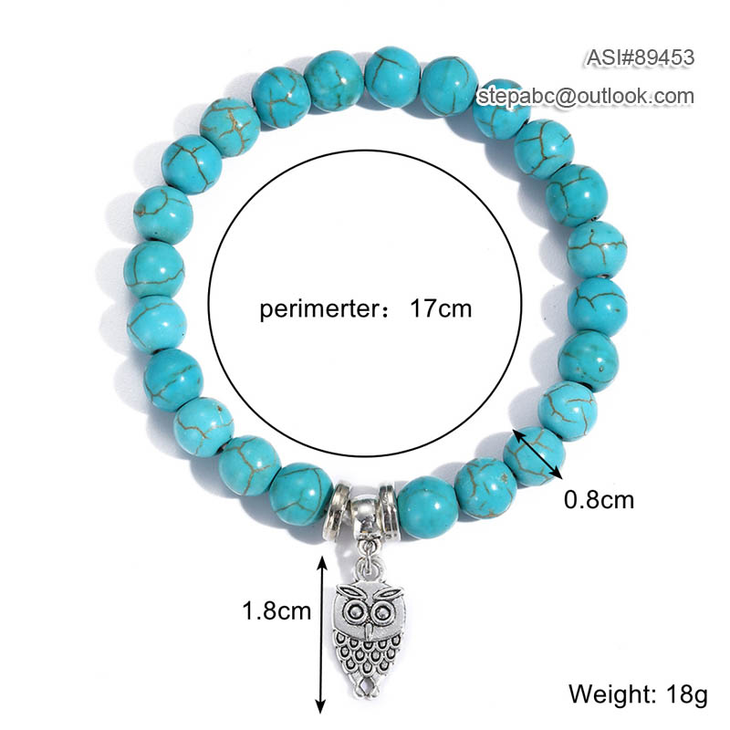 Turquoise Bracelet 8mm - Image 8