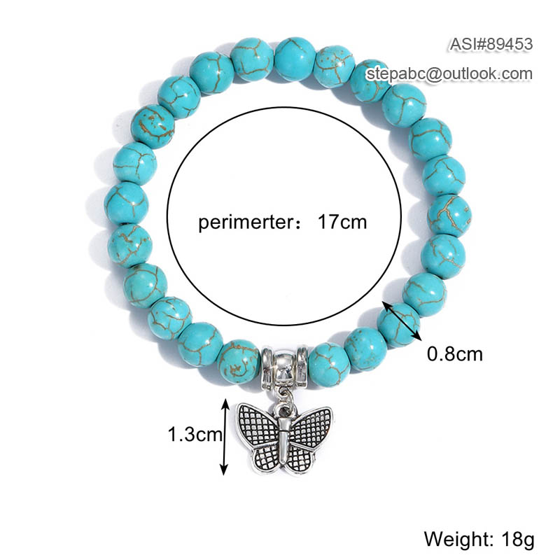 Turquoise Bracelet 8mm - Image 9