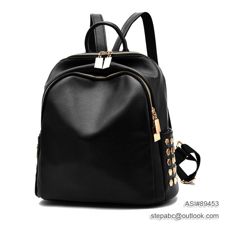 Leather fashion Mini simple backpack women bag
