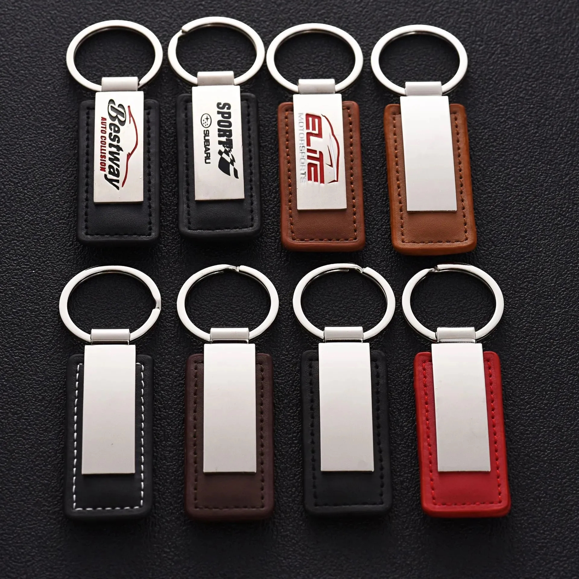 PU Leather Metal Keychain - Image 3
