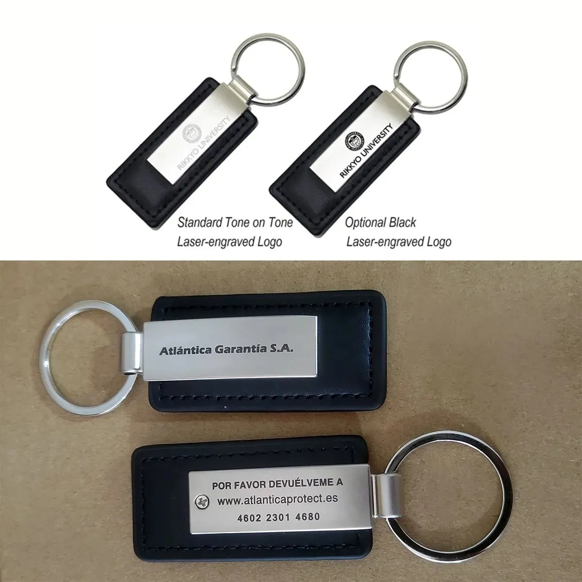 PU Leather Metal Keychain - Image 4