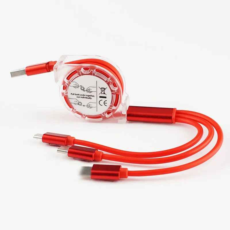 3 in 1 Retractable USB Cable Fast Charger - Image 3