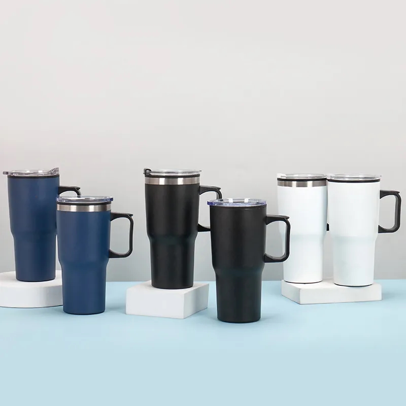 20 oz Car Tumbler Insulated Coffee Mug with Handle