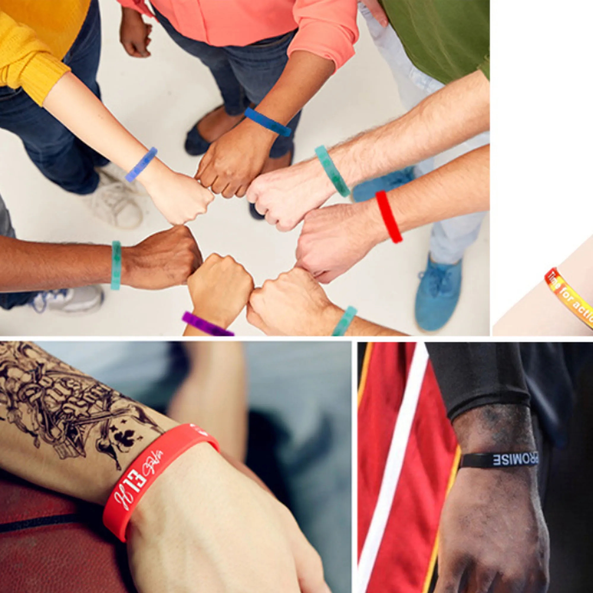 Customizable Silicone Wristband Party Bracelet Wrist Strap - Image 2