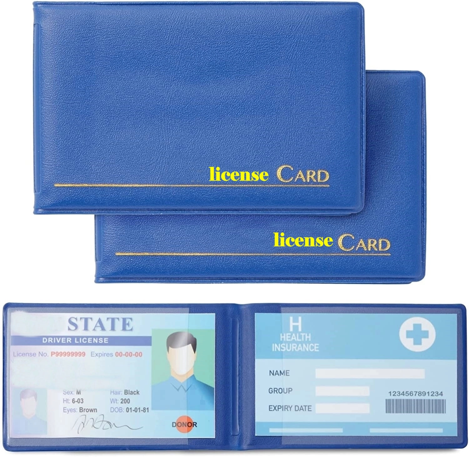 Card Holder with 2 Clear Sleeves Protector - Image 2