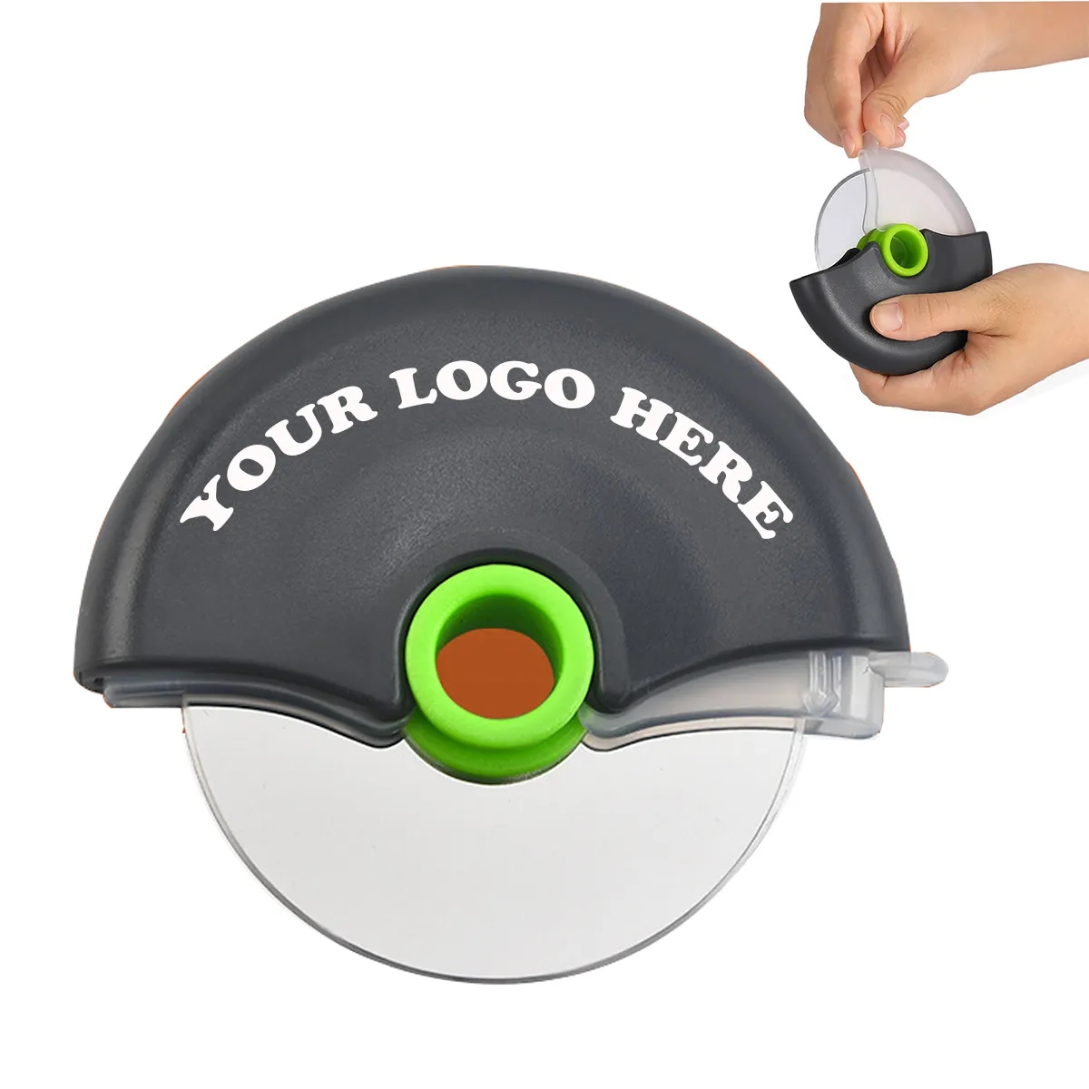 Steel Roller Pizza Cutter With Cover - Image 2