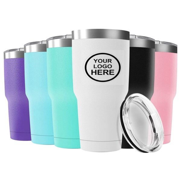 30oz Stainless Steel Travel Mug with Lid - Image 2