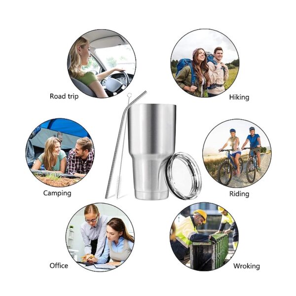 30oz Stainless Steel Travel Mug with Lid - Image 4