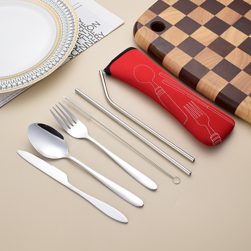 Stainless Steel Tableware Seven-piece Set - Image 4