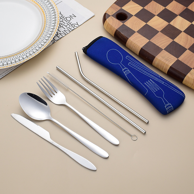 Stainless Steel Tableware Seven-piece Set - Image 3