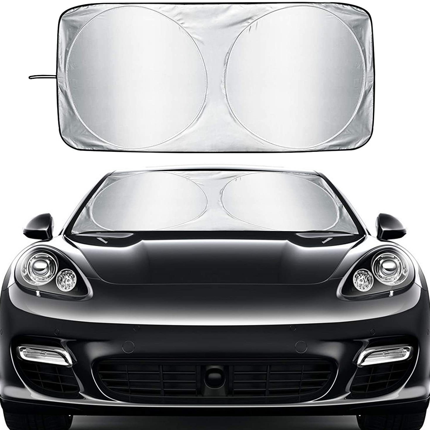 Car Windshield Sun Shade with Pouch