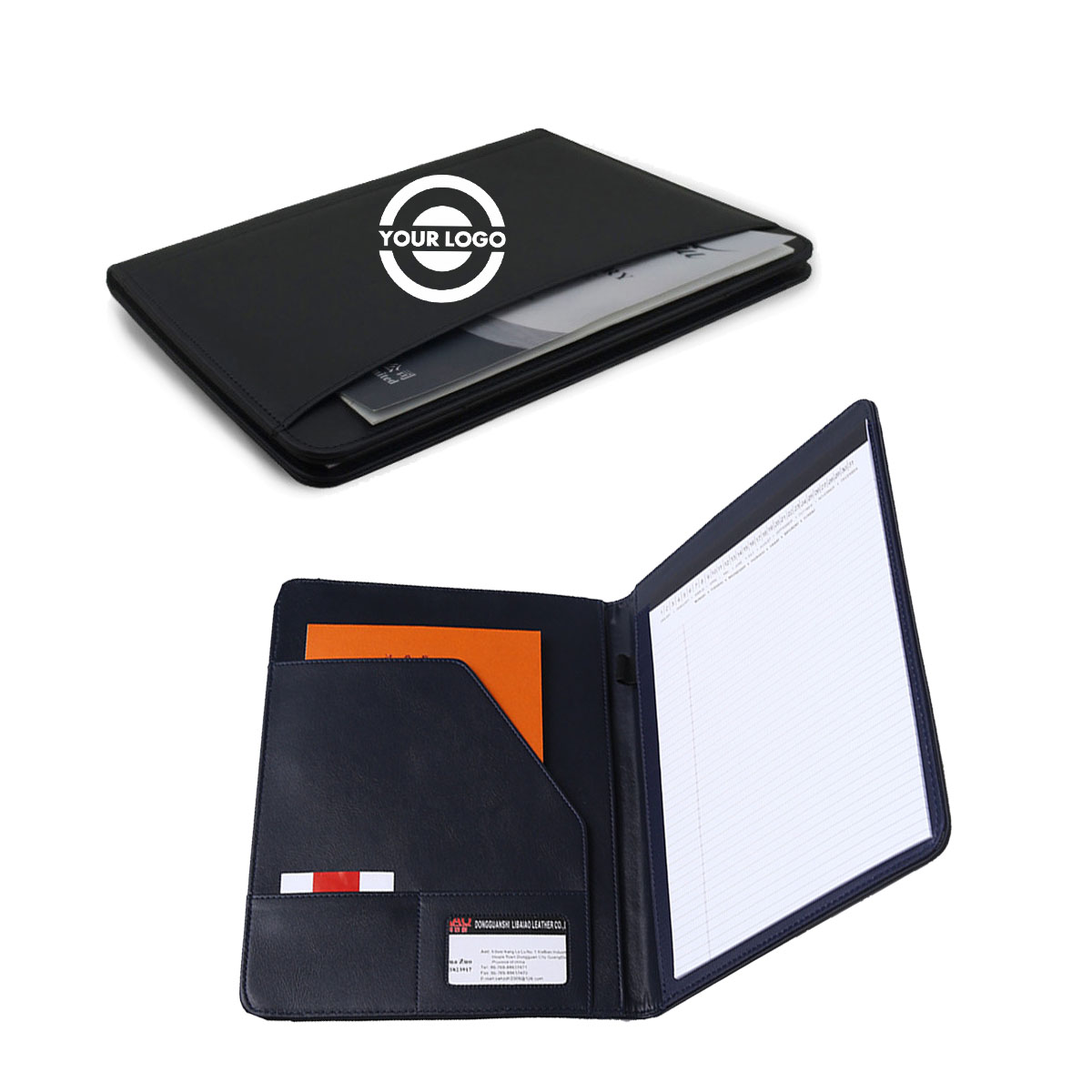 Leather Portfolios with Paper