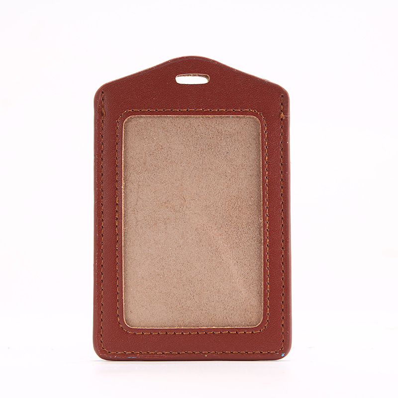 Cowhide ID Badge Card Holder Luggage Tag - Image 4