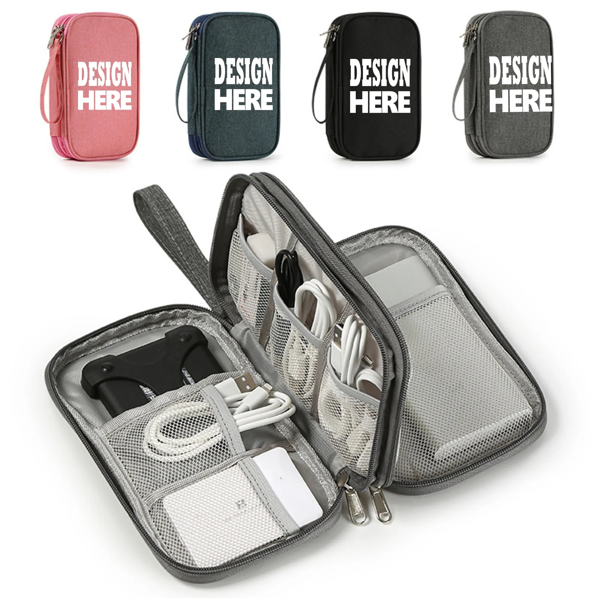 Portable Digital Accessory Data Cable Storage Bag - Image 2