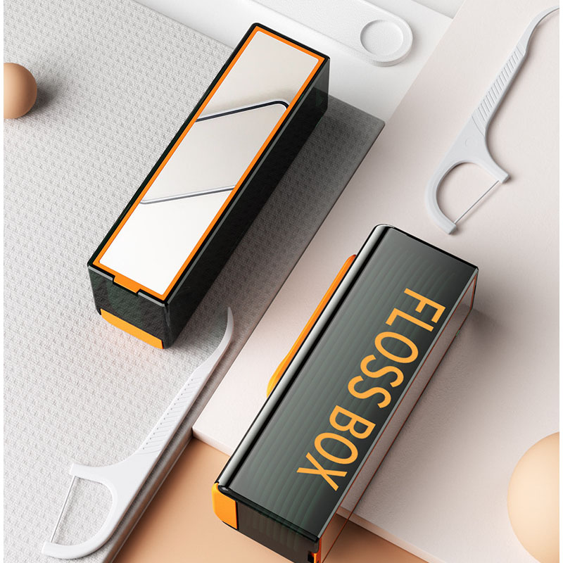 Portable Dental Floss Dispenser with Mirror