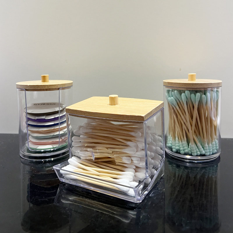 Bamboo Cover Cotton Swab Holder - Image 4