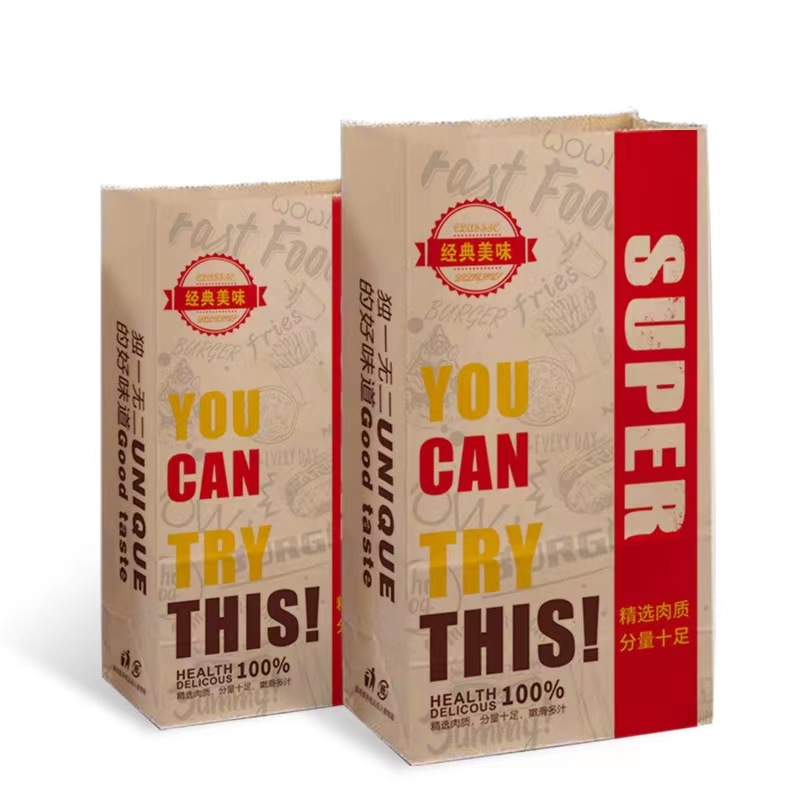 Oilproof Kraft Lunch Bread Paper Bags