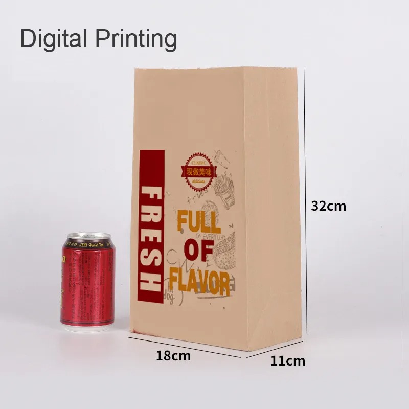 Oilproof Kraft Lunch Bread Paper Bags - Image 3