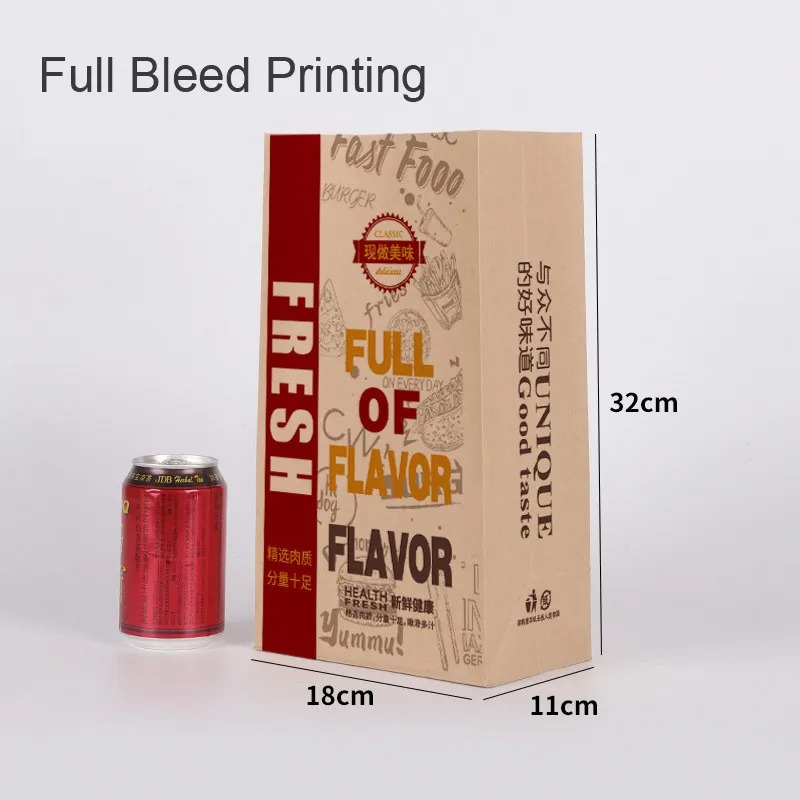 Oilproof Kraft Lunch Bread Paper Bags - Image 2