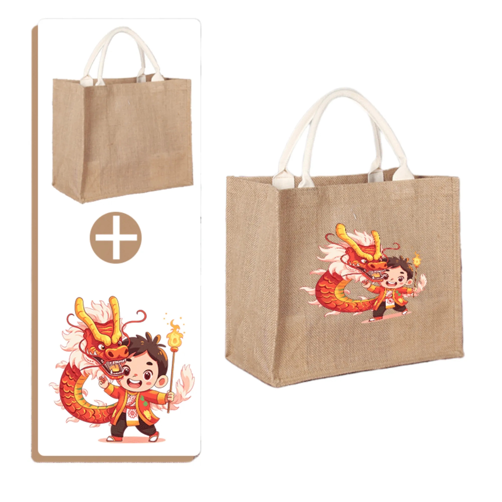 Cotton Linen Eco-Friendly Tote Bag - Image 3