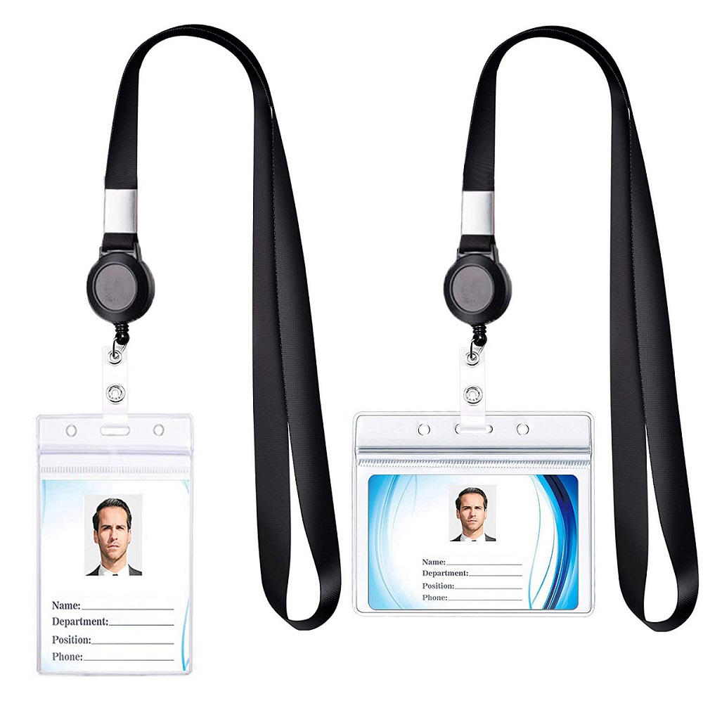Lanyards with Badge Reel for ID Vaccine Card Holder